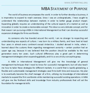 Best personal statement for mba sample