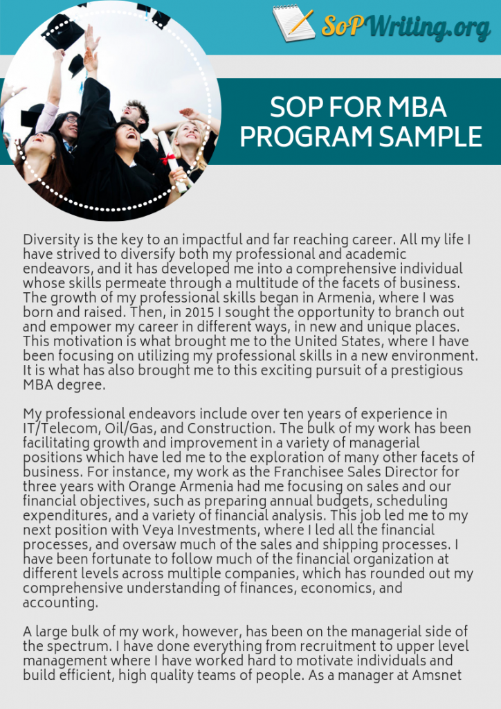 personal statement for mba graduate school examples