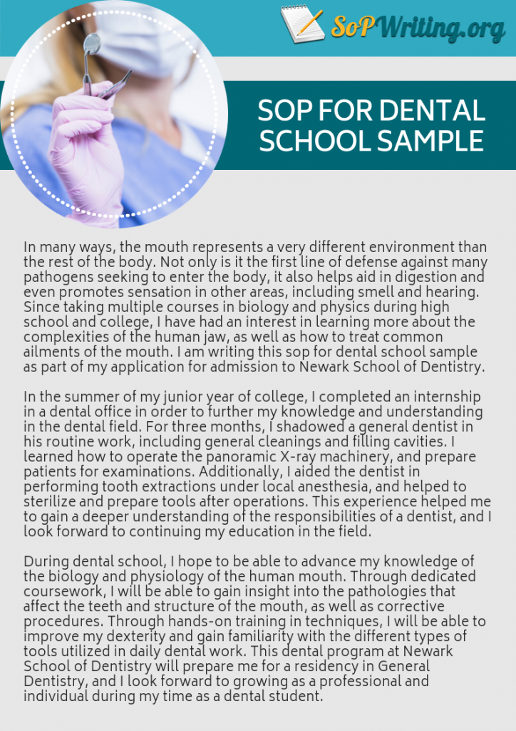 Get the Best Sop for Dental School From Our Experts Today