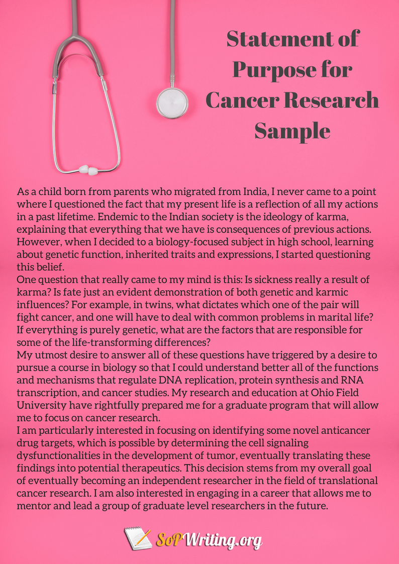 thesis statement about cancer examples